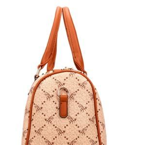 Bee Charm Monogram Print Boston Satchel Set